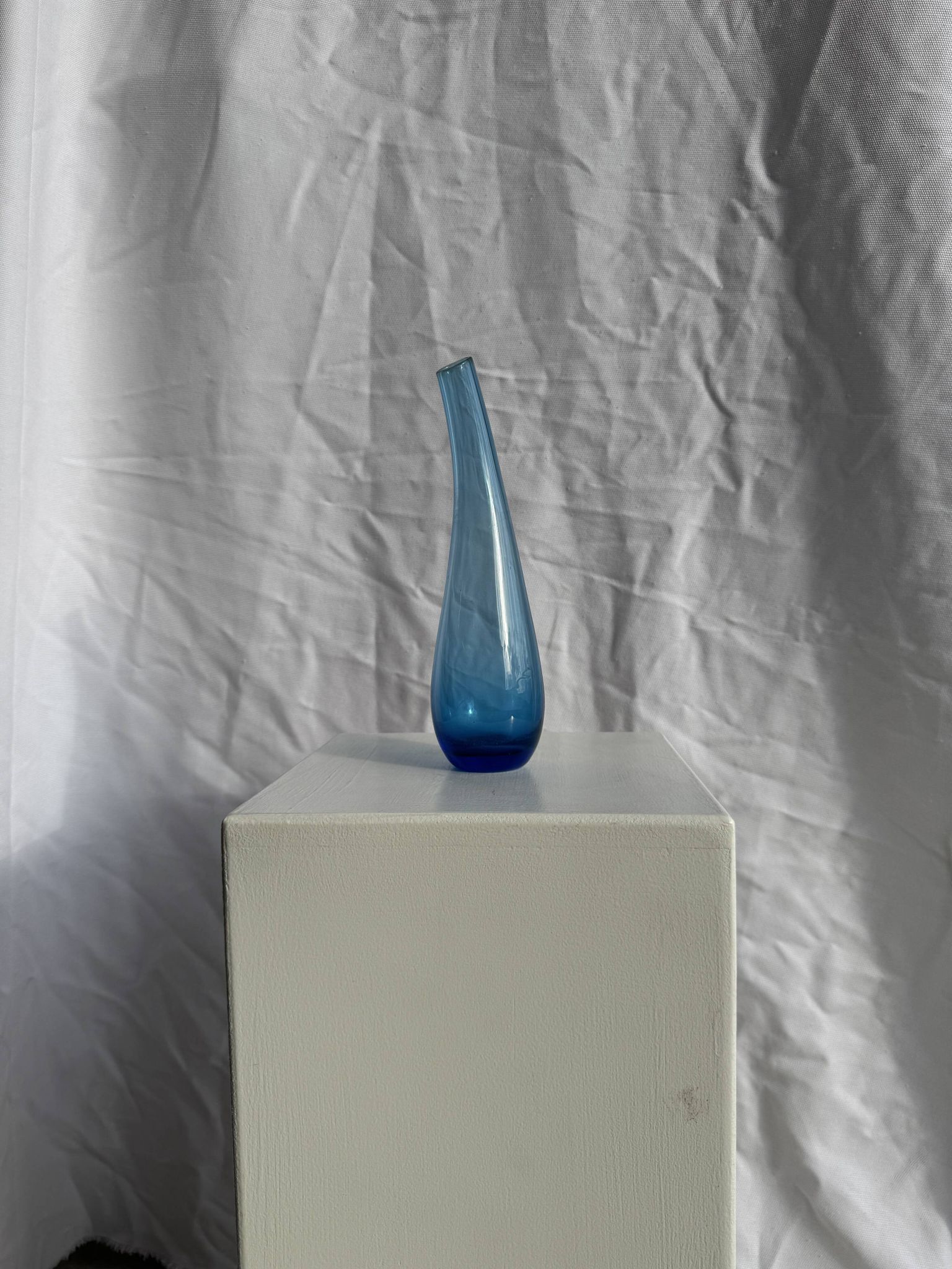Blue soliflore vase H25 D7