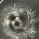 Large wine glasses (5) - Art Deco - Blown and cut crystal