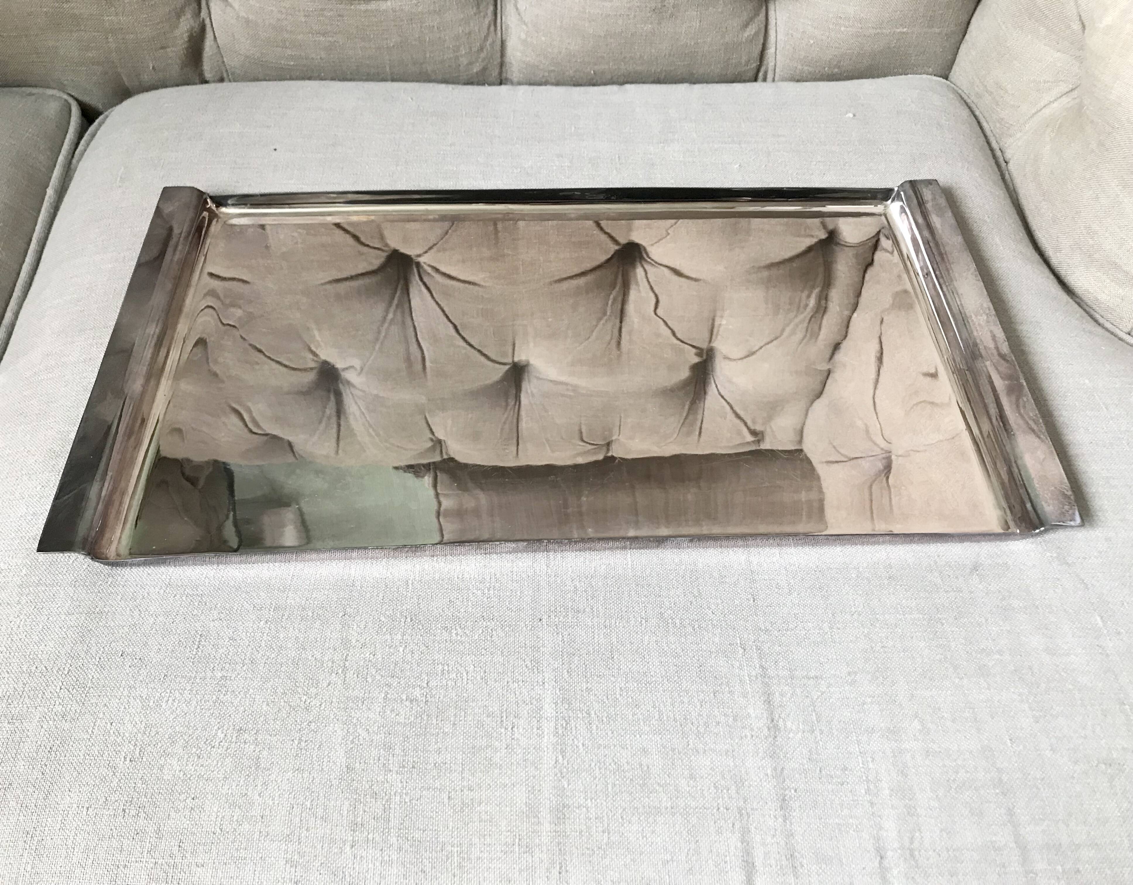 Paola navone silver metal tray for egizia