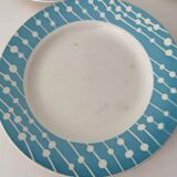 4 flat plates stamped Digoin Sarreguemines, Domremy model