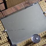 1950s perforated metal coat holder