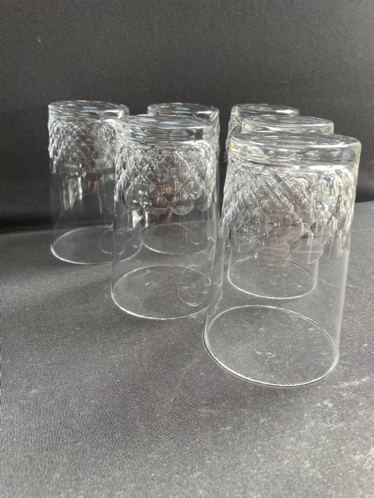 6 Baccarat tortoiseshell mugs