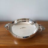 Round Hollow Dish, Vegetable Dish Silver Metal GELB