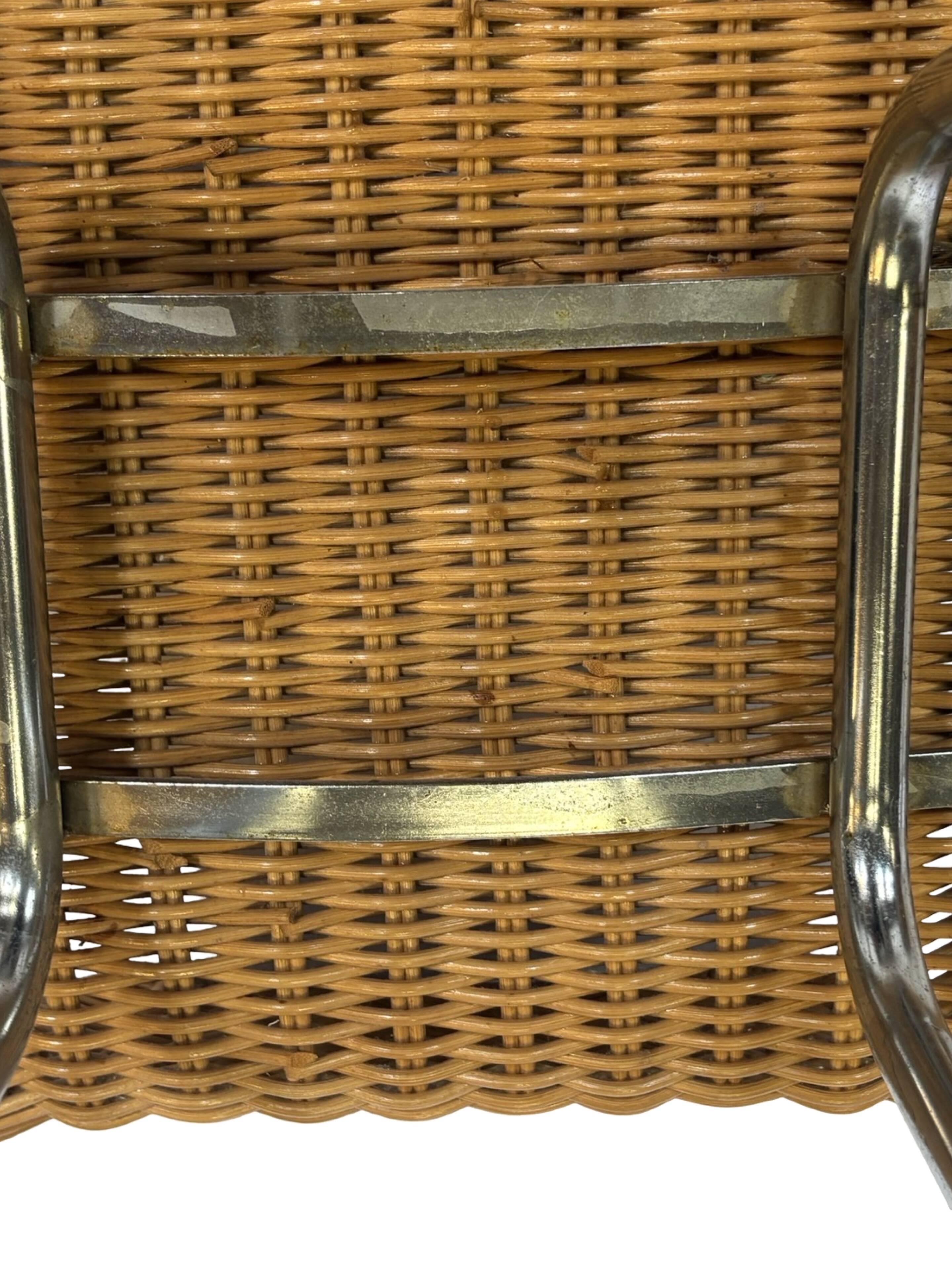 Ensemble de 4 tabourets de bar vintage Dirk Van Sliedregt Rohe Noordwolde modèle bas