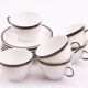 Set of 6 cups and saucers Winterling Bavaria - Retro Mid-Century design porcelain