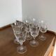 Set of 8 mismatched Arques crystal glasses