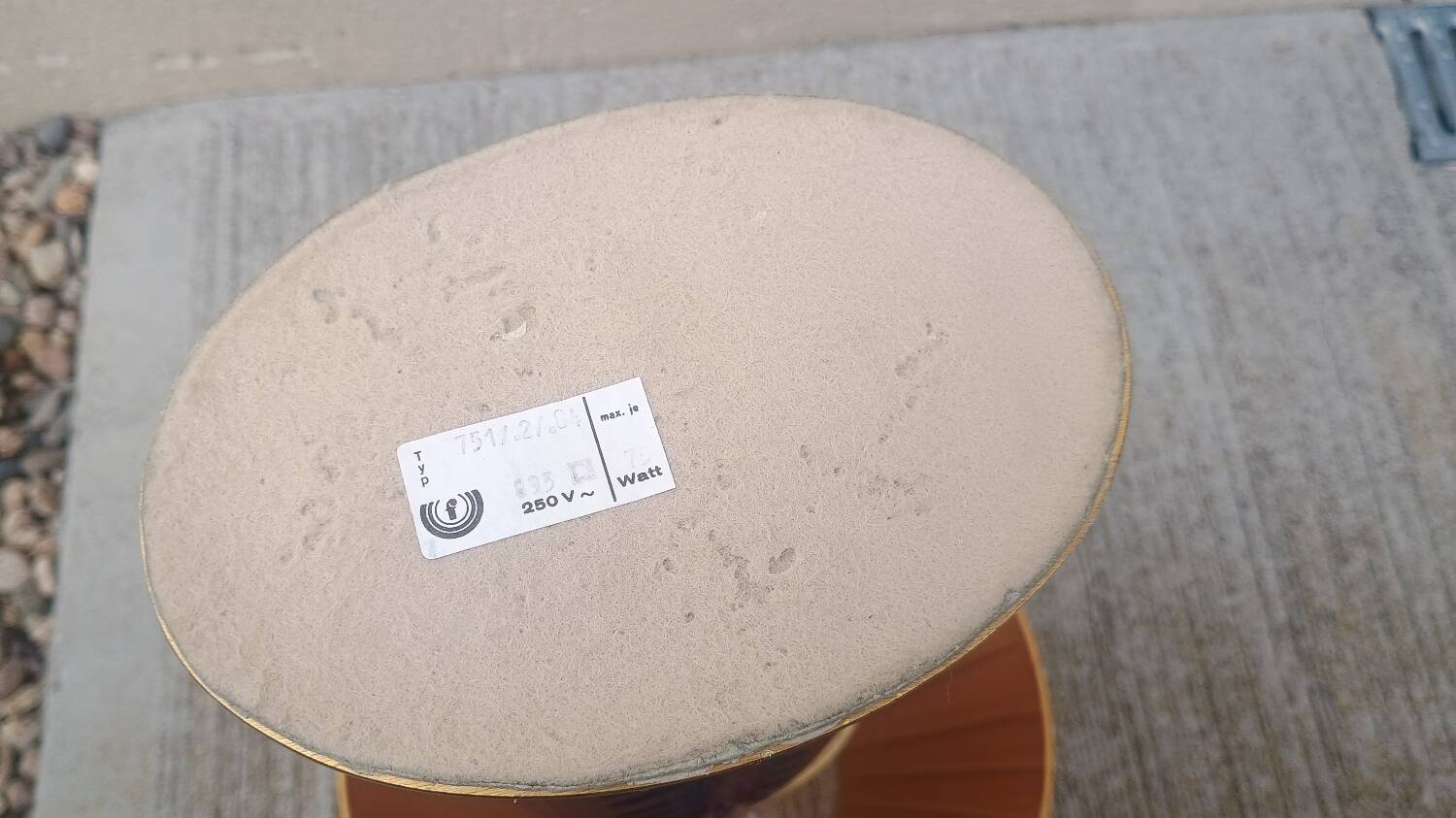 Superb blue crystal lamp vintage 80's to place Feese made in Germany.