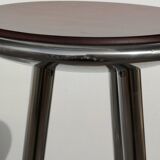 Set of 6 aluminum and wood bar stools in the Amat-3 style for Knoll, vintage 1990