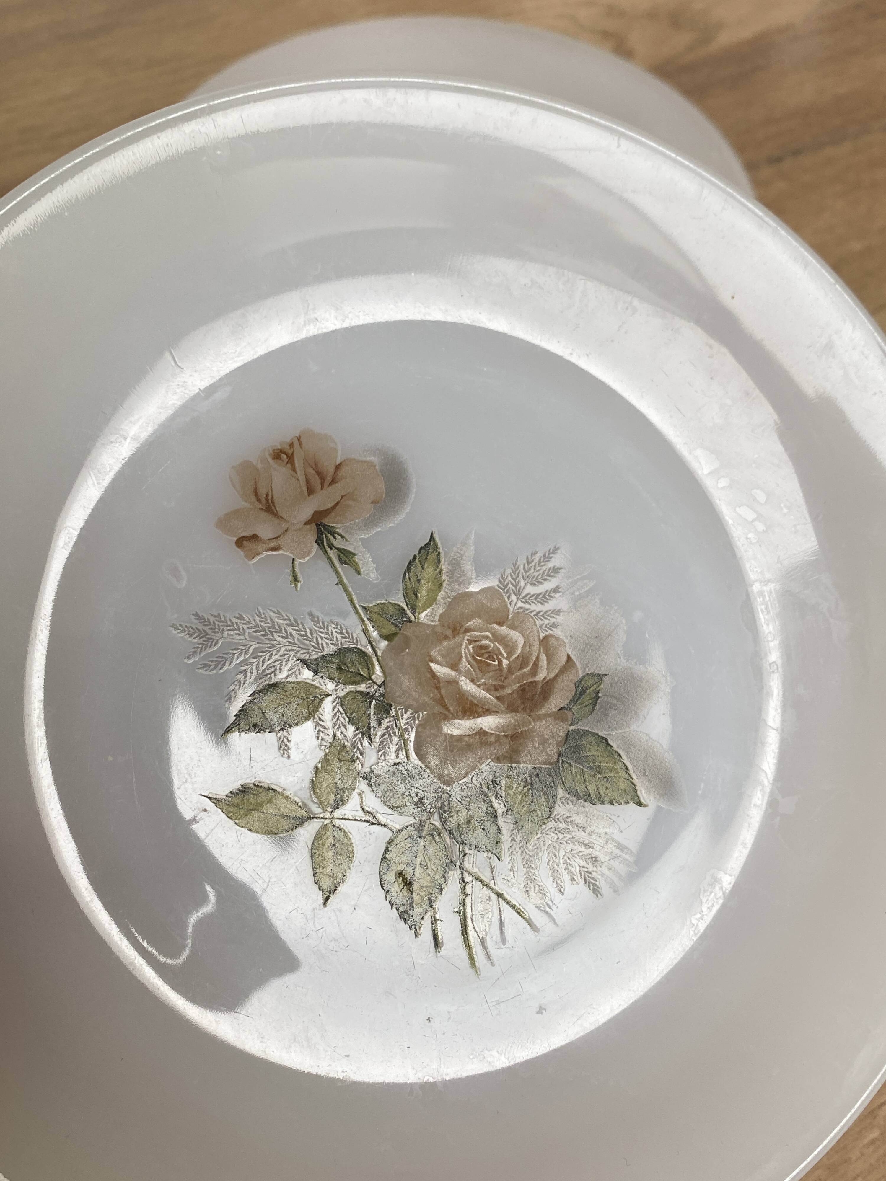 Set of 6 Arcopal Rose de France dessert plates