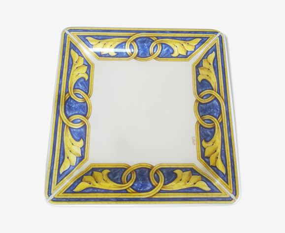 Assiette carrée céramique italienne "Tiffany" | Selency