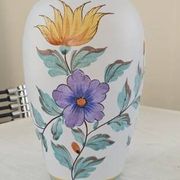Vase vintage Flora Gouda Holland - Modèle Viola peint à la main