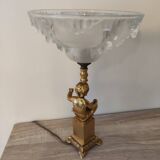 Lamp Ezan foot bronze angel cherub