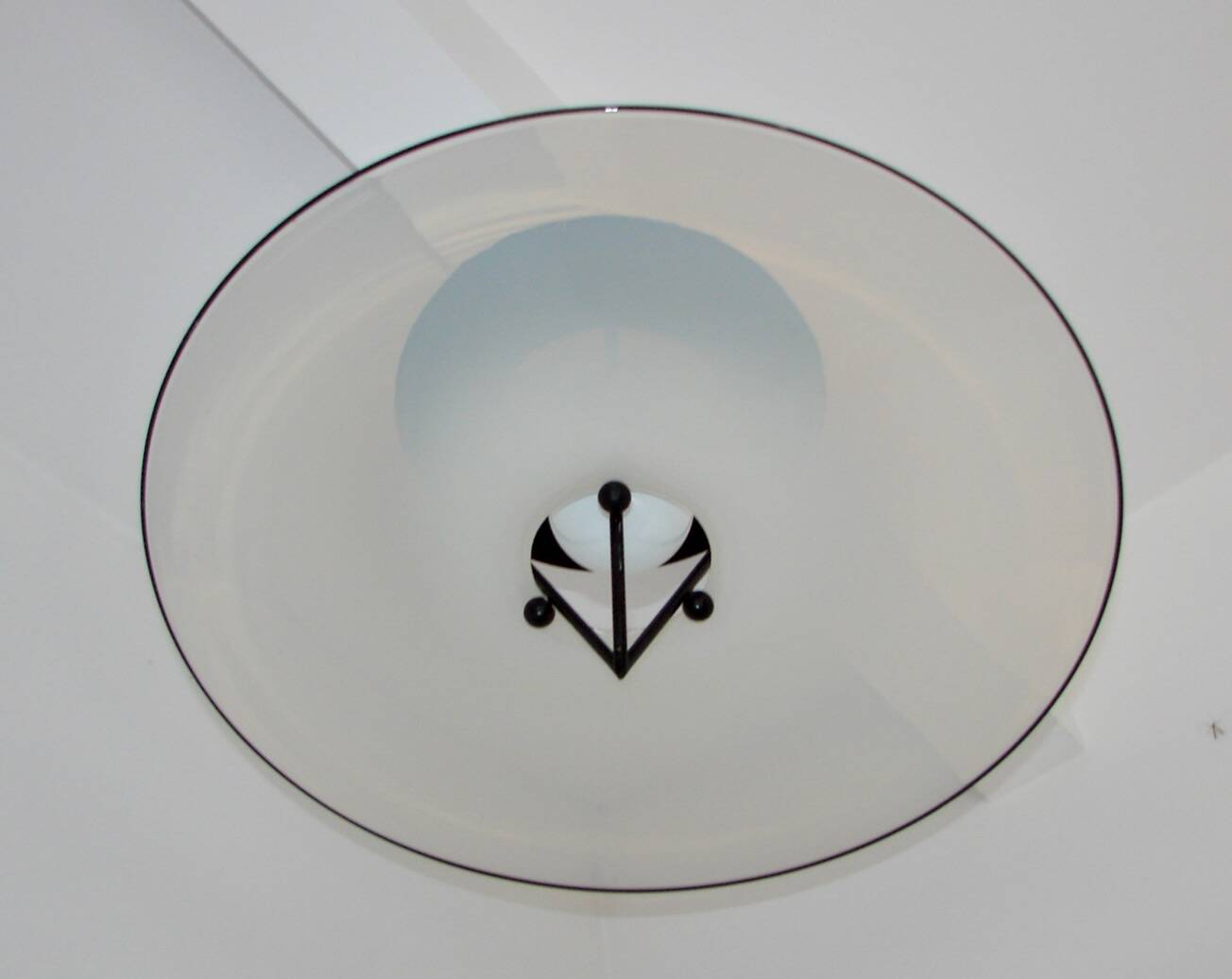 Lampe à suspension italienne en verre de Murano, années 1980