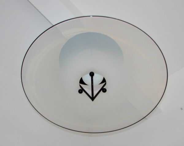 Lampe à suspension italienne en verre de Murano, années 1980