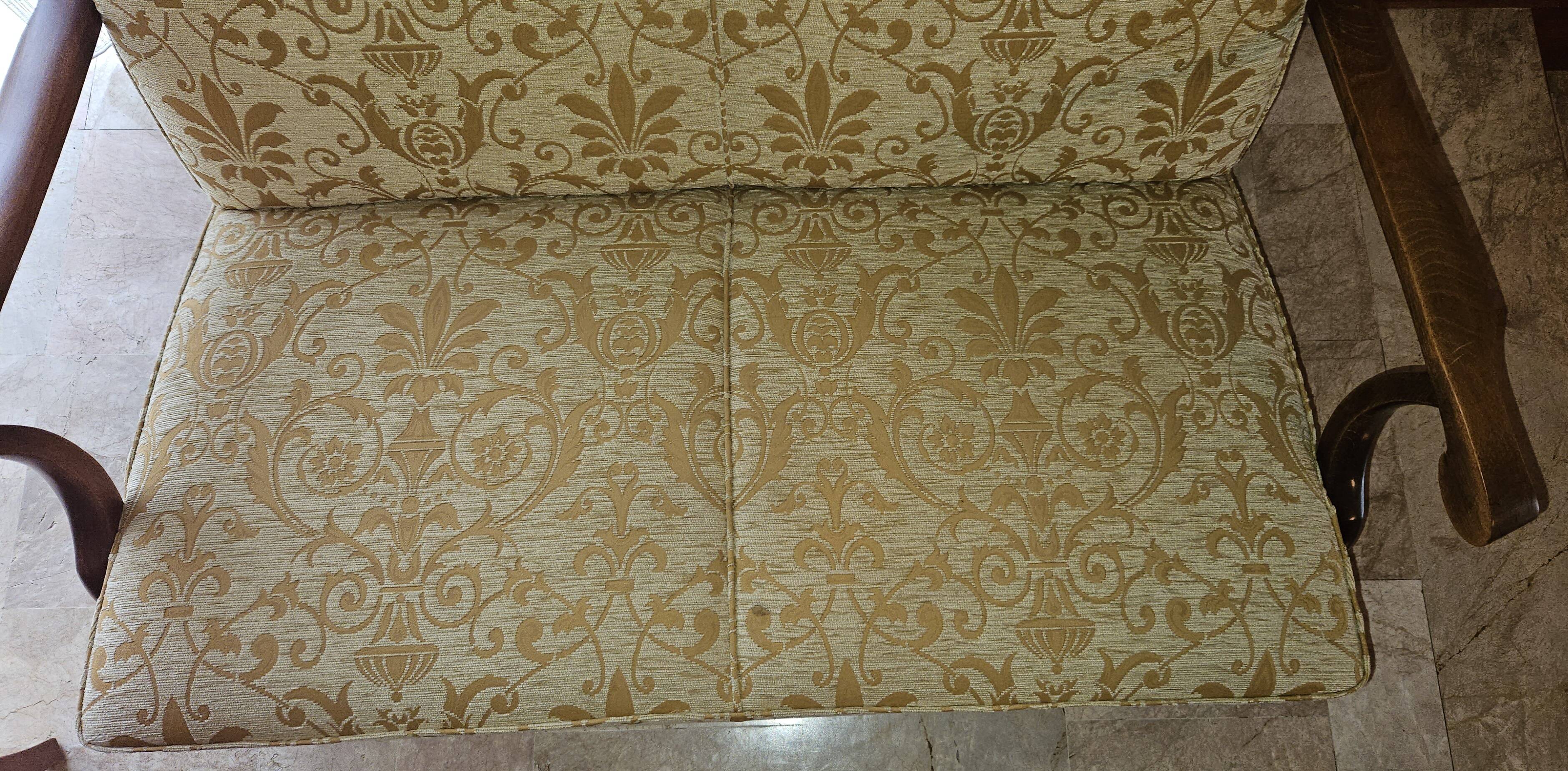 Vintage 3-piece living room in beige fabric