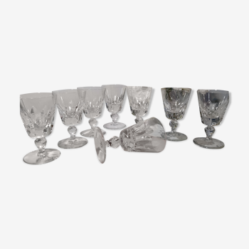 8 Crystal glasses St Louis jersey model