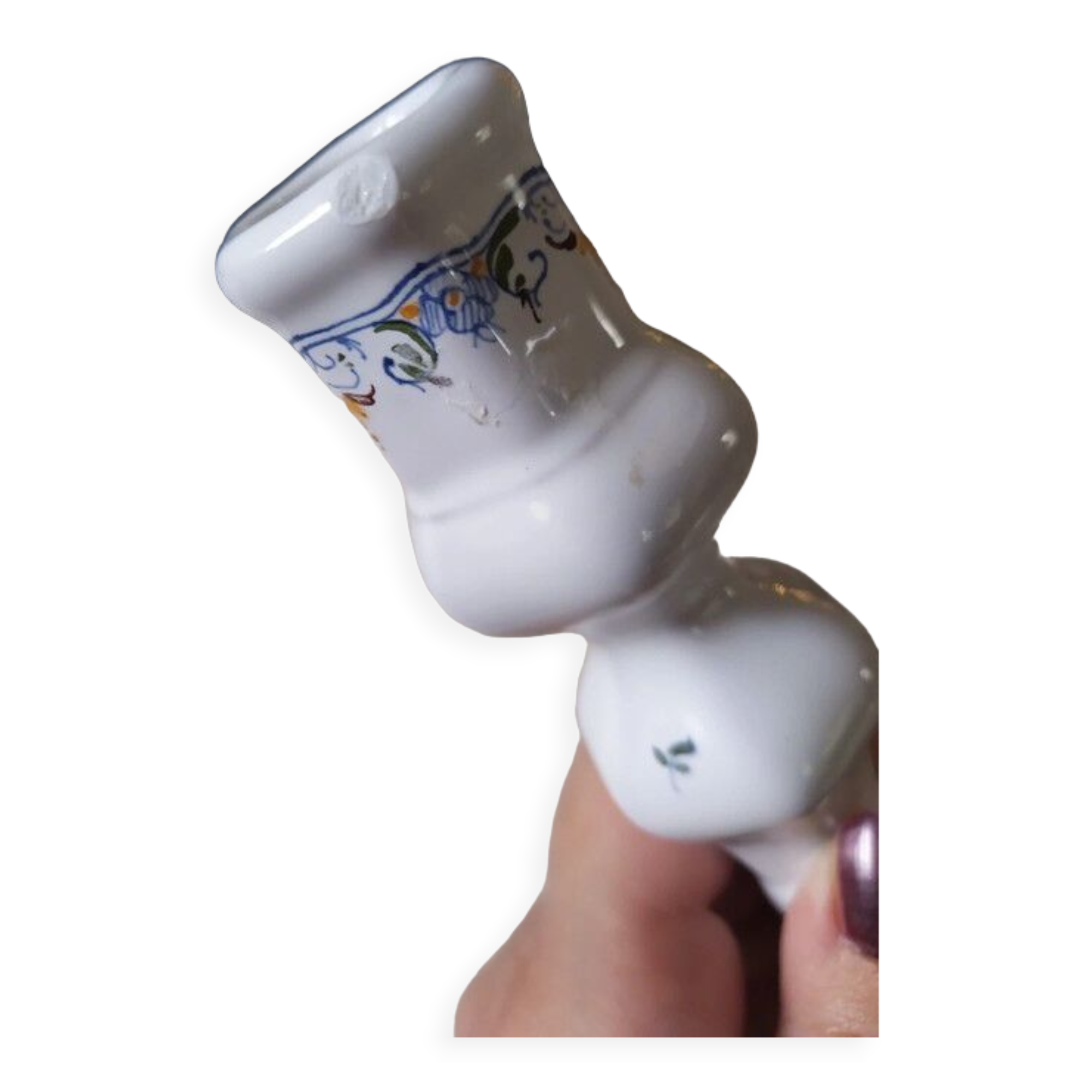 Pair of candlesticks Moustiers