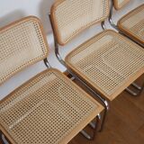 4 chairs cannage and chrome