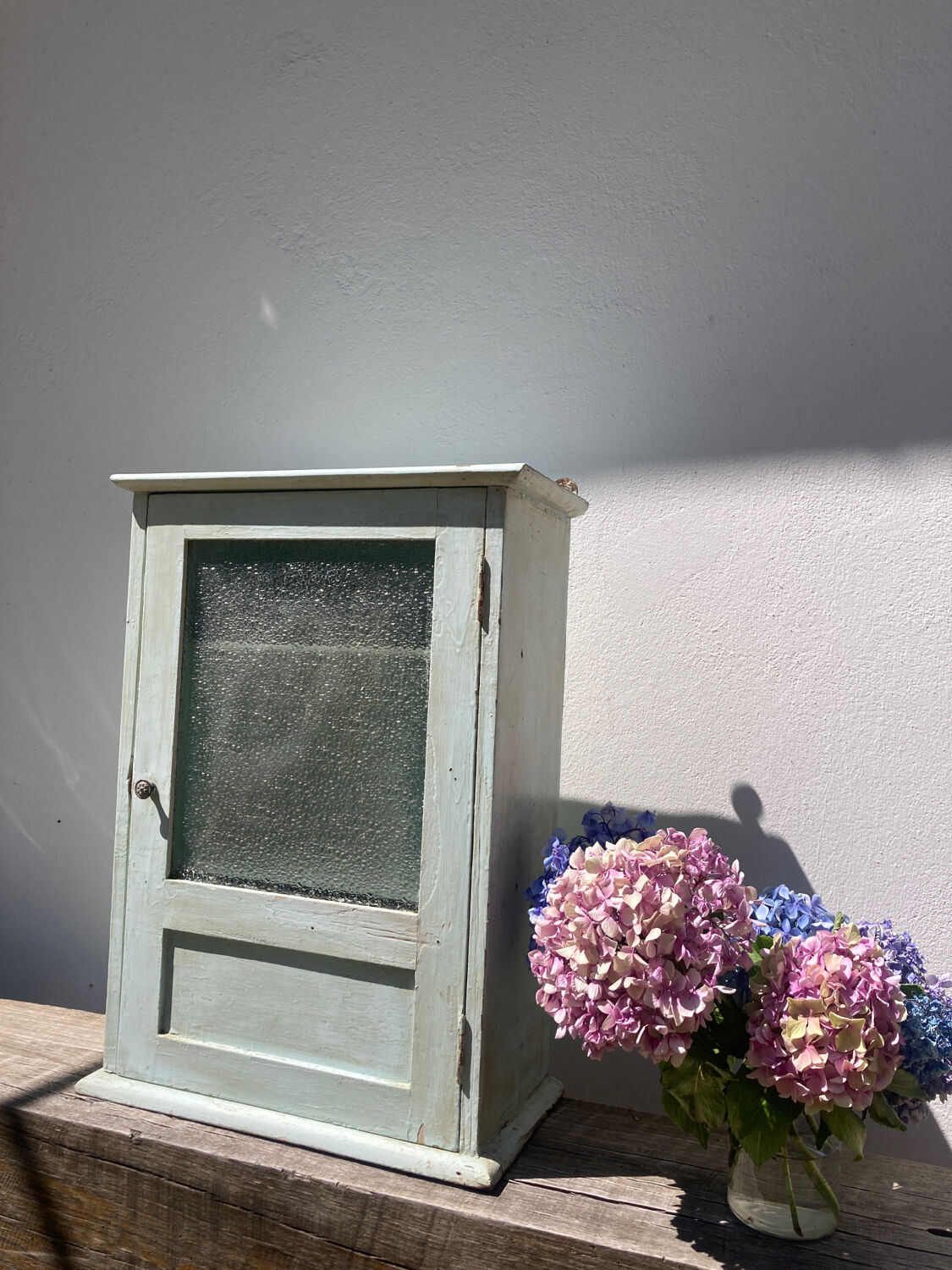 Handcrafted 1940 wooden medicine cabinet