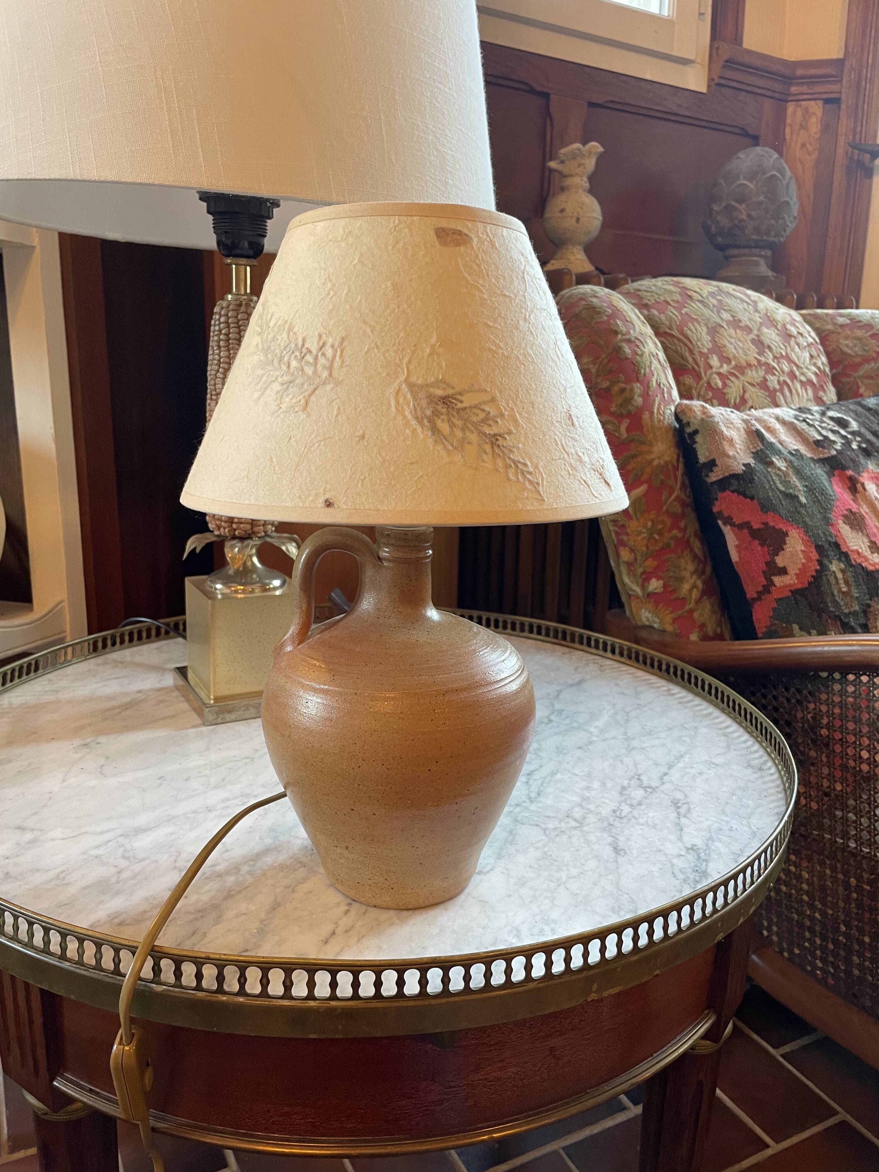 Vintage stoneware lamp