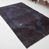 4x7 Burgundy & Blue Oriental Classic Turkish Vintage Rug, 136x230Cm