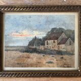 Old 19th century watercolor signed and dated