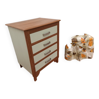 Small mahogany art deco chest of drawers