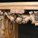 Exceptional oak serving console (18th century). Magnificent work