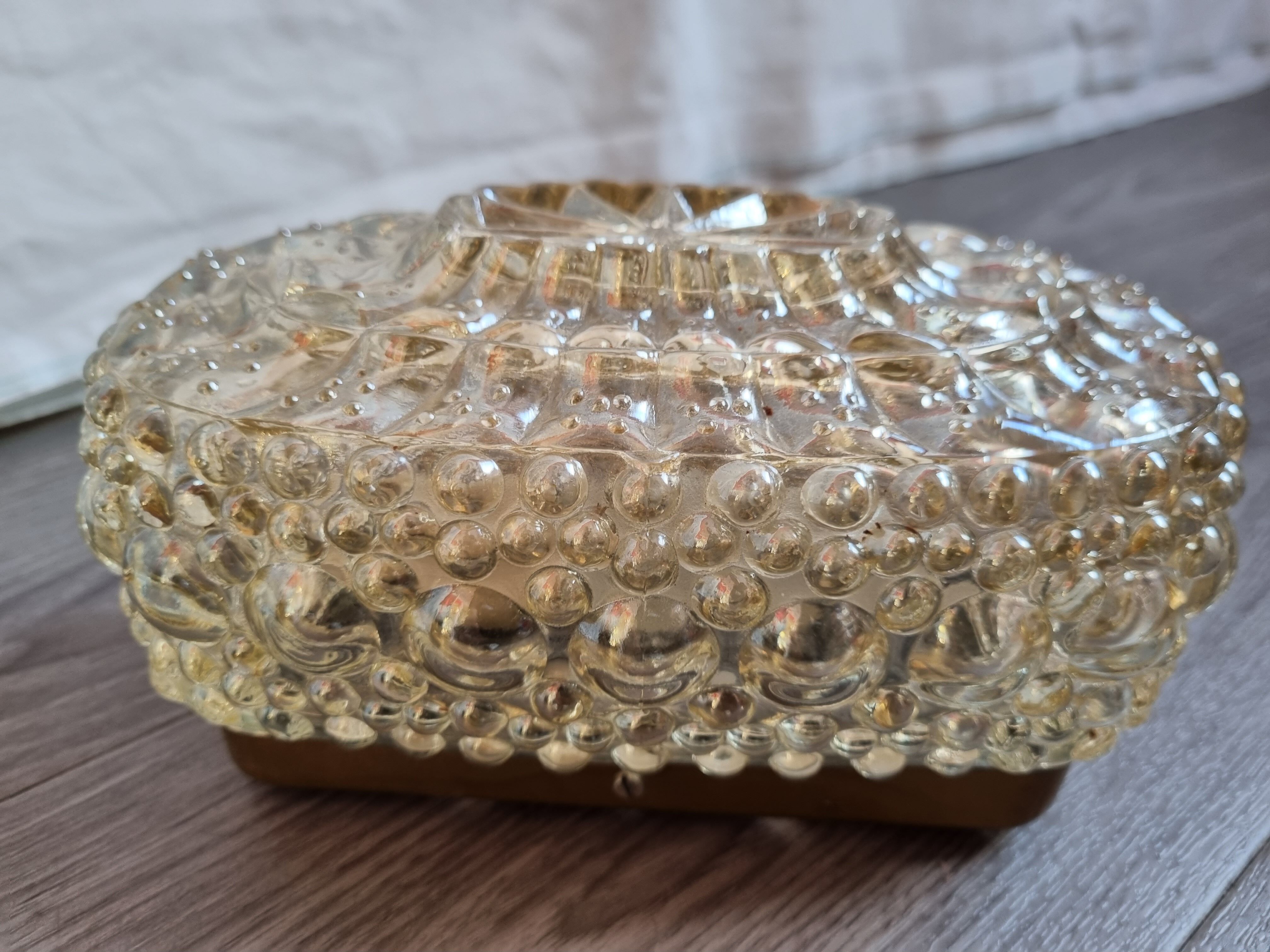 Glass ceiling lamp 60s