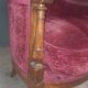 Directoire period bergère in red velvet.