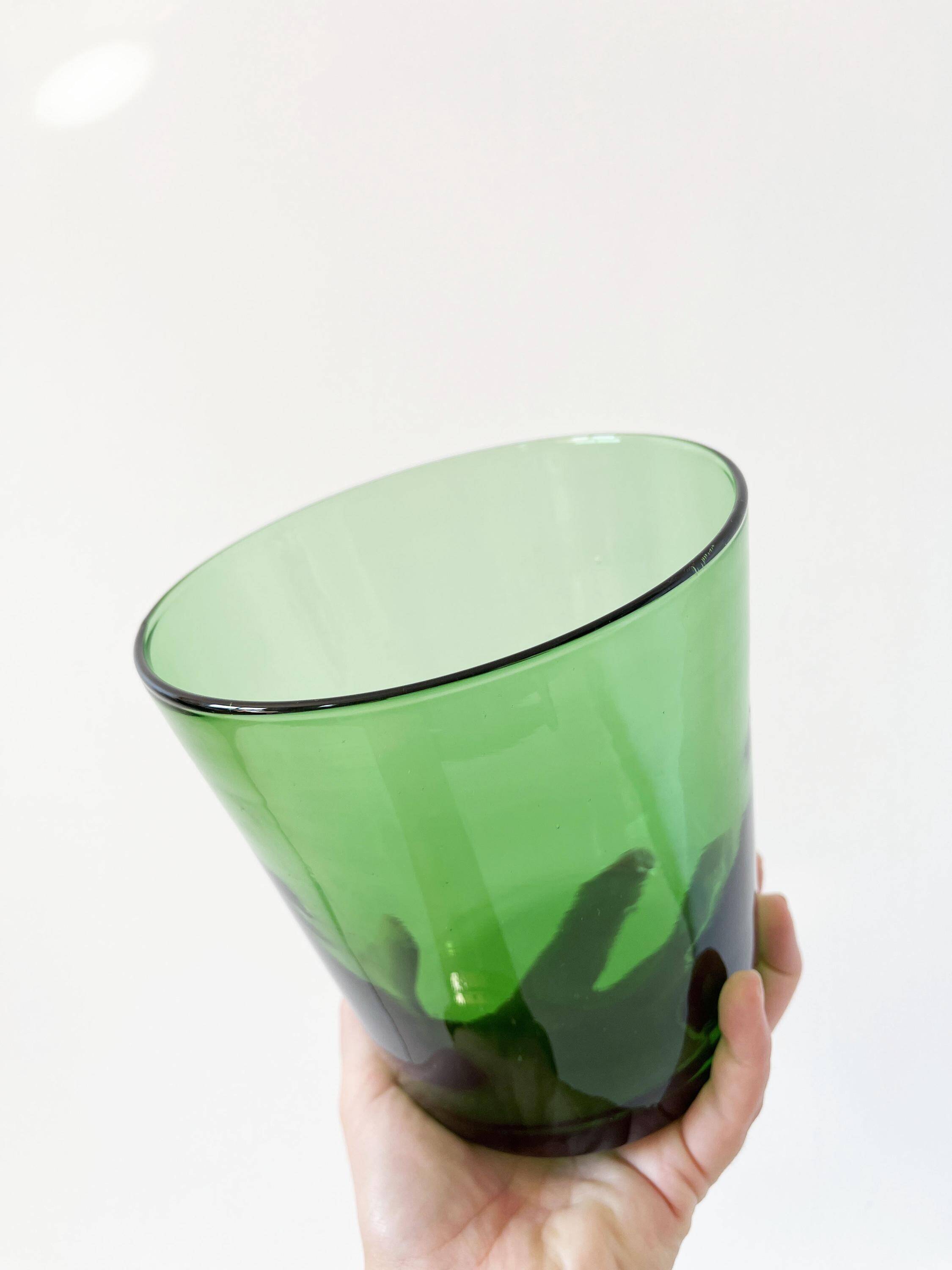 Blown glass plant pot, Empoli, Italy, 1960