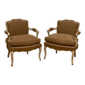 Paire de fauteuils de style Louis XV