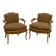 Paire de fauteuils de style Louis XV