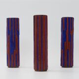Pottery Mosaic Vases by W. Zimmermann for Ritter set of 3