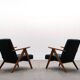 Mid Century Easy Chair Model B - 310 Var in Blue Boucle