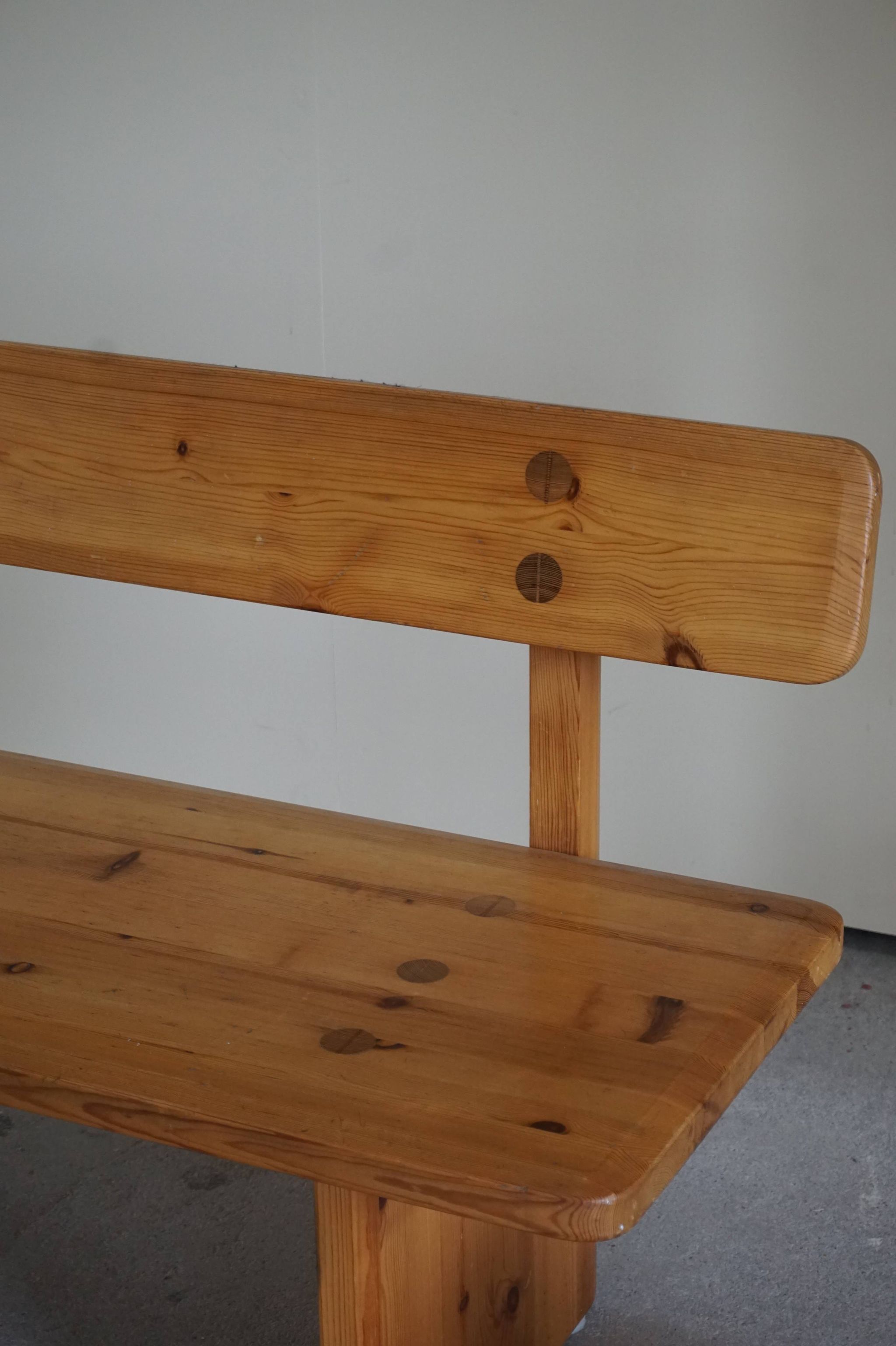 Mid century Swedish pine bench, made by Carl Malmsten for Karl Andersson & Söner, 1960s