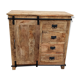 Wooden extra furniture with a sliding door and 4 drawers
