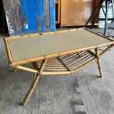 Vintage rattan table