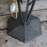 Vintage wrought iron lamp, table lamp, ironwork, lamp