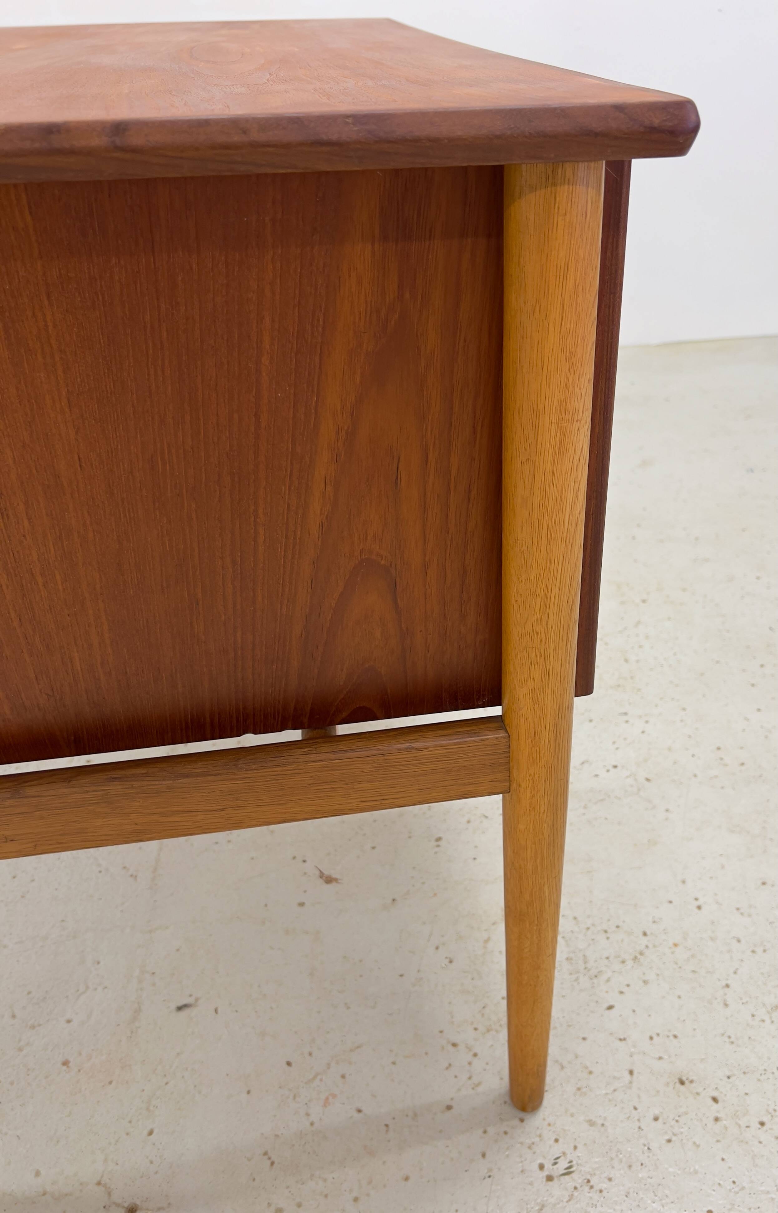 Danish Teak & Oak Desk, 1960s.