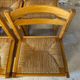 6 Regain House chairs - Elm and straw - 1980 - Vintage - Brutalist