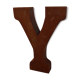 Lettre industrielle en fer "Y"