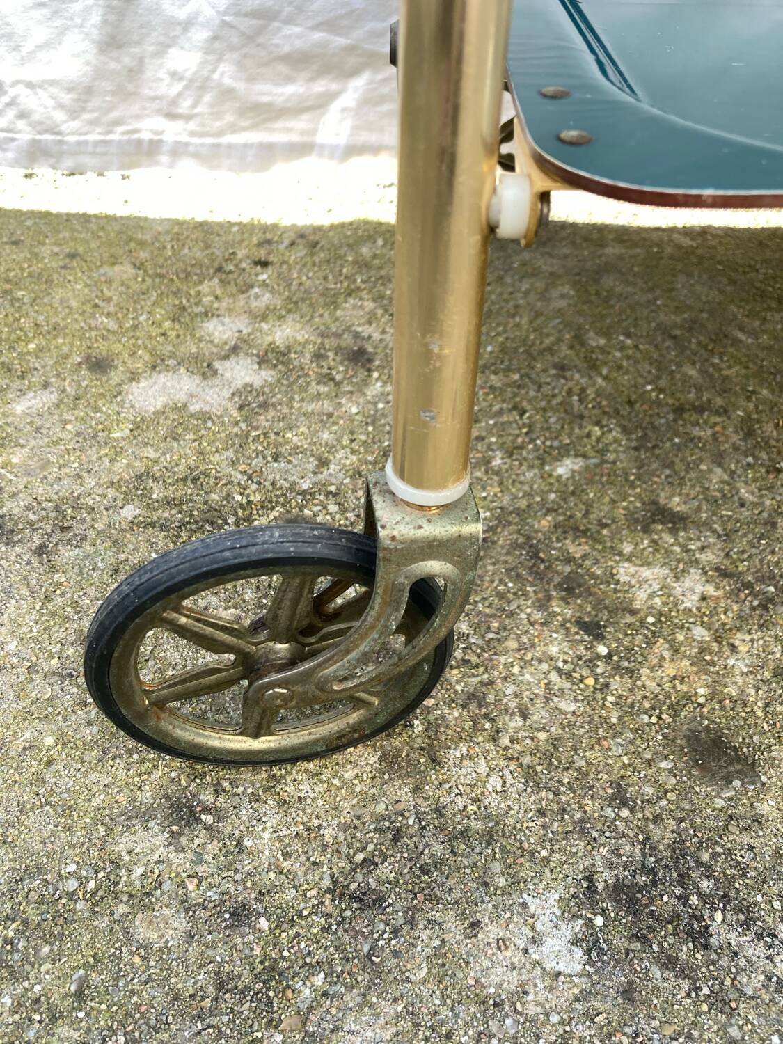 Vintage folding rolling trolley