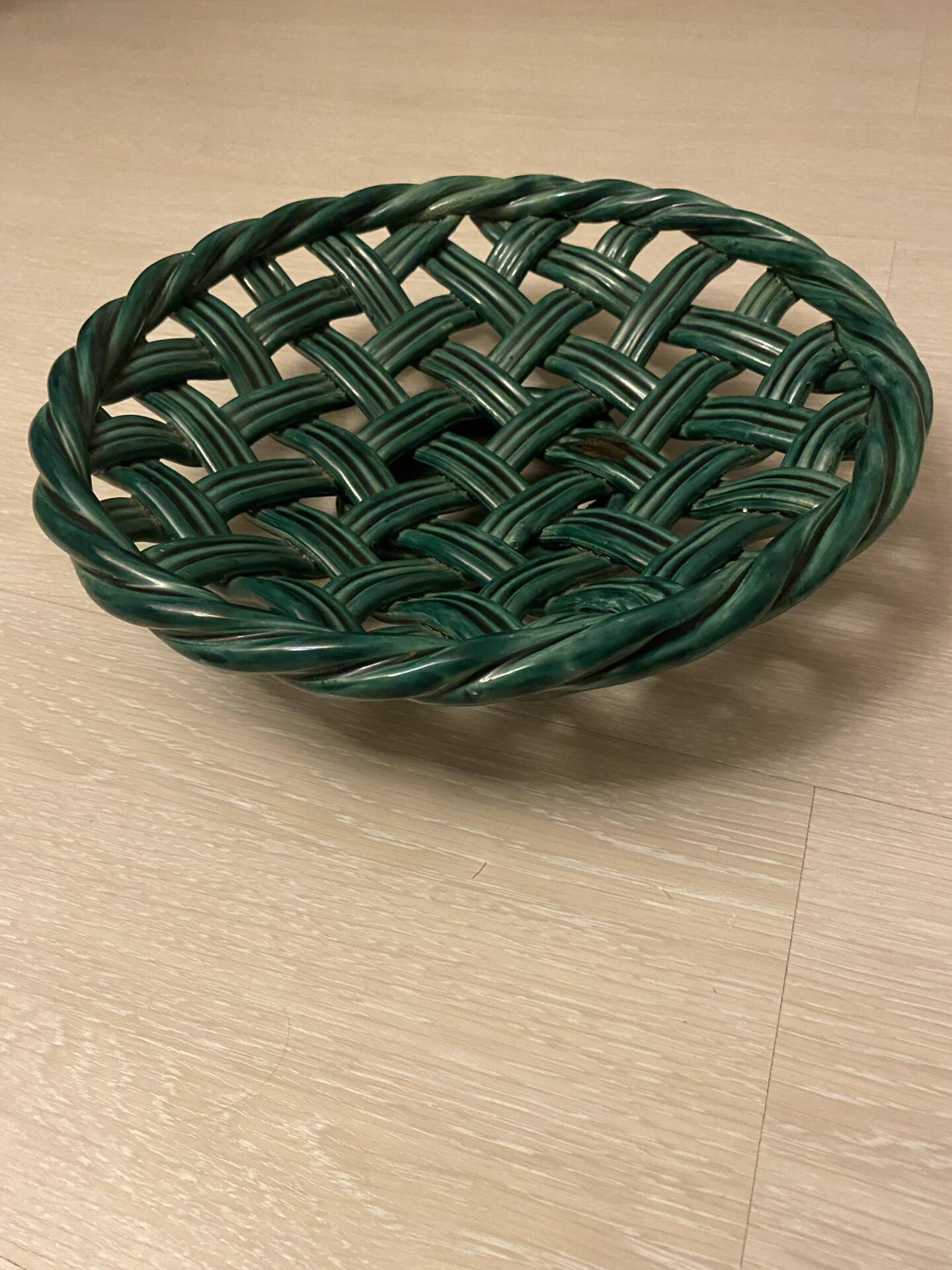 Woven ceramic basket type Vallauris
