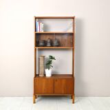 Vintage Scandinavian bookcase with display cabinet