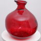 Diform red glass vase