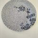 Round antique plate by Johnson Brothers in the Blue Lotus pattern.