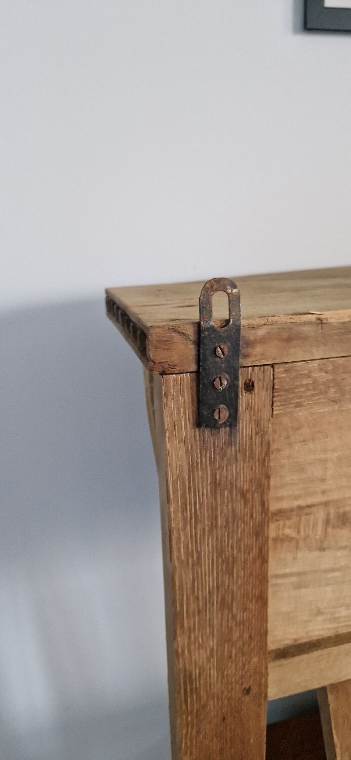 Old carved wood wall shelf