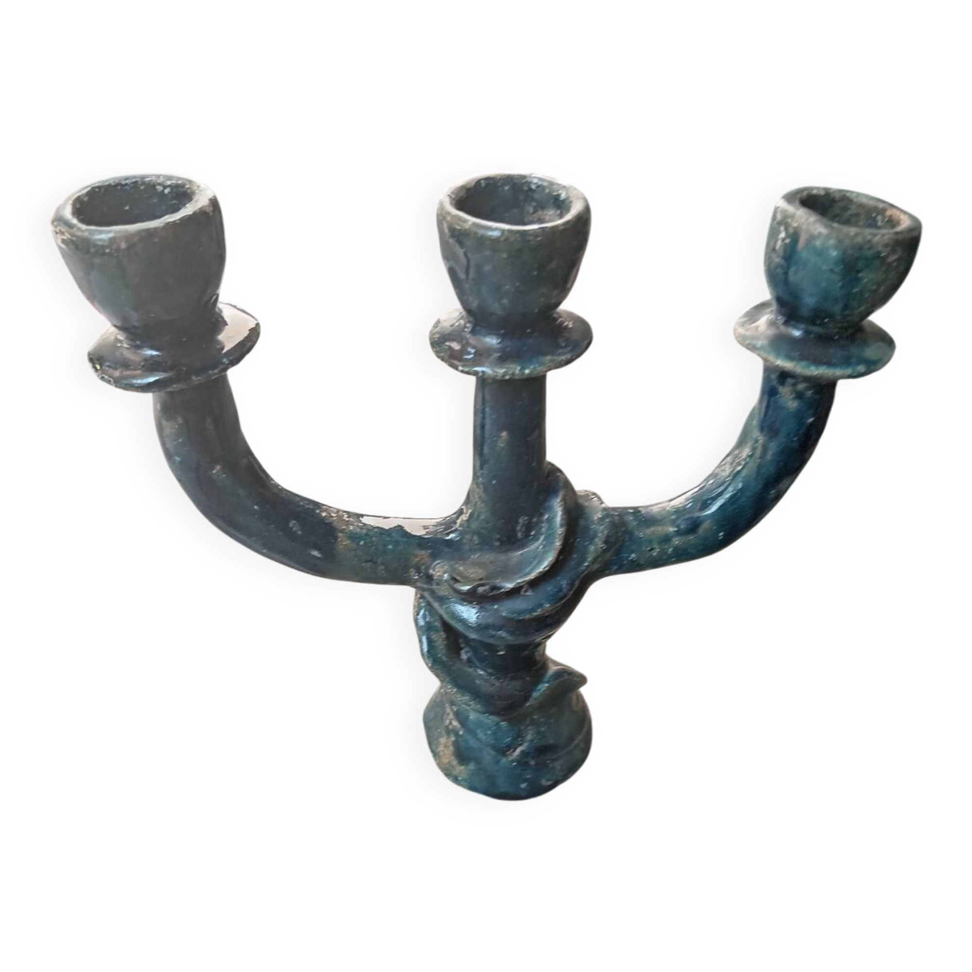 Three handcrafted ceramic items