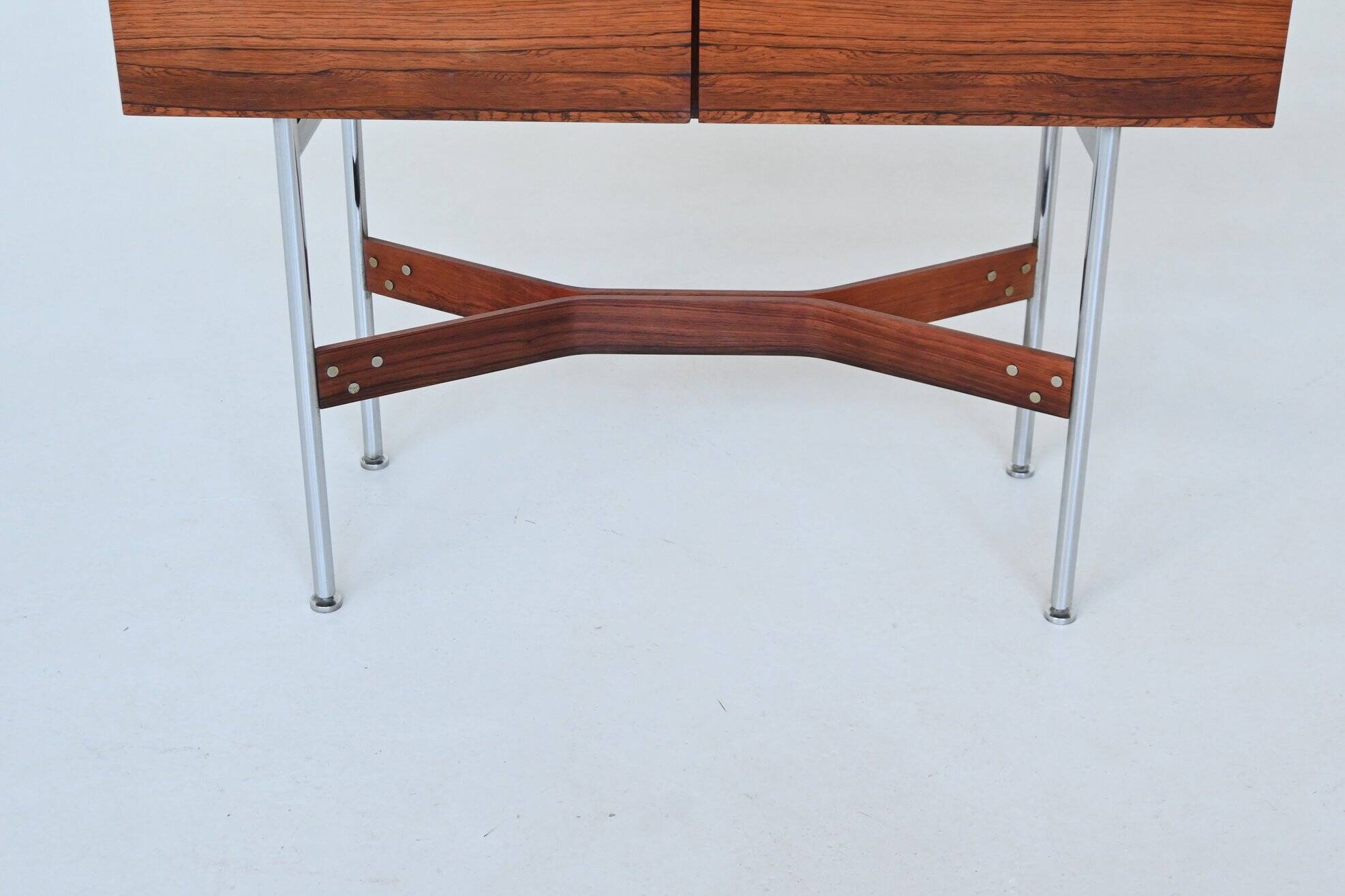 Rudolf Bernd Glatzel rosewood bar cabinet Fristho the Netherlands 1956